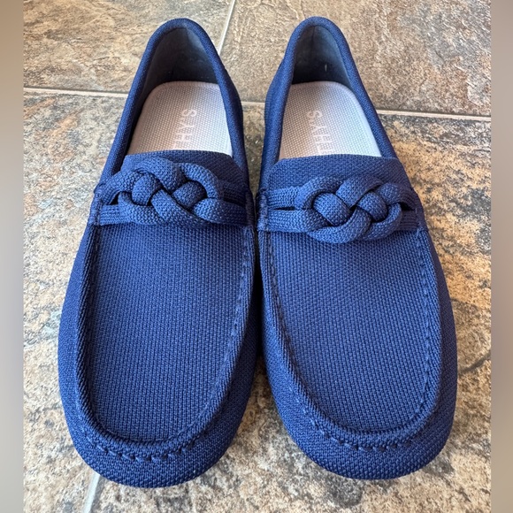 Rothy’s The Braid Driver Loafer Slip-On Comfort Shoes- Navy, Women’s Size 9.5 - Picture 1 of 11